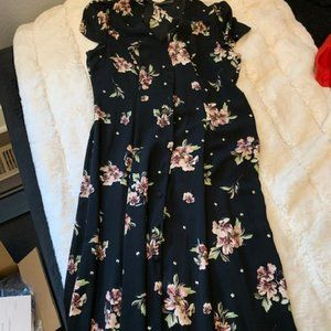 Zara Floral Maxi Dress, Size M